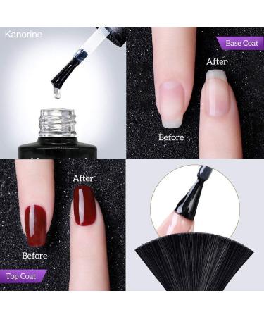 KANORINE 15ml x3 Gel Polish Set - Base, Gloss, Matte Top Coats - UV LED Soak Off, No Wipe, 0.5oz x 3 - AA1 - Buy Online on GoSupps.com