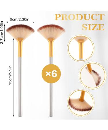 6Pcs Fan Mask Brushes Soft Facial Applicator Brushes Makeup Brushes Cosmetic Tools for Esthetician Mask Mud Cream Supplies(17.5 x 6.5cm) - Buy Online on GoSupps.com
