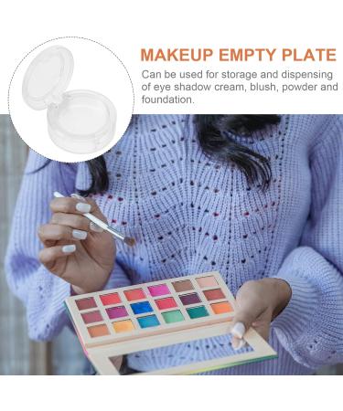 FOMIYES Plates 8pcs Empty Makeup Eyeshadow Box Round Eyeshadow Containers Case Refillable Travel Loose Powder Storage Box with Clear Window Lid for Women Girls White White 4x3.8cm - Buy Online on GoSupps.com