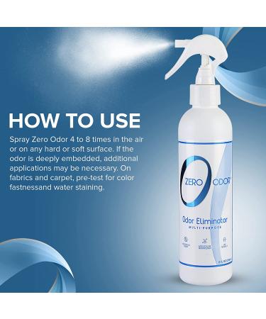 Zero Odor Multi-Purpose Household Odor Eliminator Trigger Spray - 8oz Unscented - Pack of 1 - Buy Online on GoSupps.com