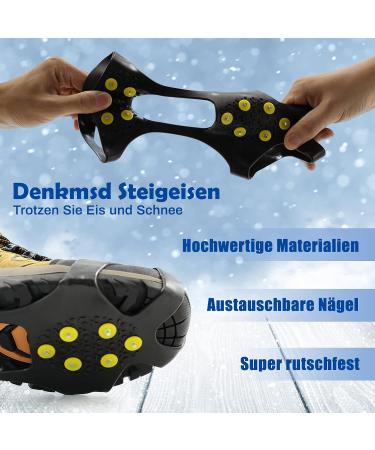 Premium 10-Spike Shoe Crampons - Anti-Slide Winter Chains for Outdoor Sports & Mountaineering (Size 31-36) - Buy Online on GoSupps.com