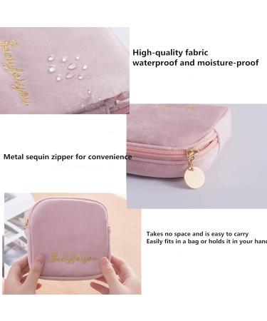 Flocking Fabric Sanitary Napkin Bag Menstrual Cup Pouch Nursing Pad Holder Washable Organizer Storage 3 Pcs (A)  - Buy Online on GoSupps.com
