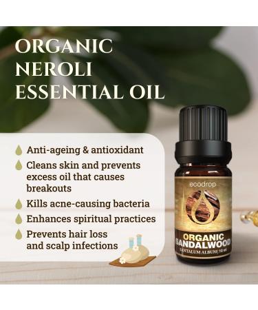 Ecodrop Pure Sandalwood Essential Oil - 10ml | 100% Natural Therapeutic Grade | Organic Aromatherapy for Stress Relief, Sleep, Hydration & Clear Skin - Buy Online on GoSupps.com