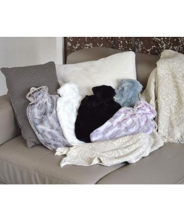 Hugo Frosch Classic 1.8L Hot Water Bottle with Grey Animal Fur Cover - Eco-Friendly & Cozy Warmth for All Seasons - Buy Online on GoSupps.com