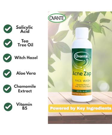 OVANTE Facial Cleanser Wash with Tea Tree oil for Sensitive Skin - 4.0 oz - Buy Online on GoSupps.com