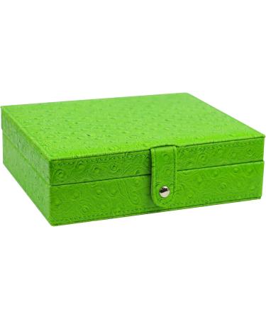 Leather 7 Day AM/PM Pill Organizer - Green | International Shipping Available - Buy Online on GoSupps.com