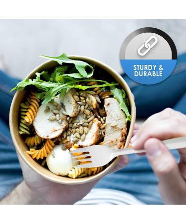 PAMI Medium-Weight Disposable Plastic Forks 400-Pack - Bulk White Silverware for Parties, Weddings, Catering - Sturdy Single-Use Forks - Buy Online on GoSupps.com