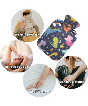 Shop Naanle Colorful Rainbow Dinosaur Hot Water Bottle - 2L Heat & Cold Therapy for Pain Relief | International Shipping Available - Buy Online on GoSupps.com