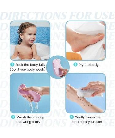 MLSMILE Homezo Exfoliating Sponge - Super Soft Magic Bath Sponge for Shower Exfoliation - Dead Skin Remover for Women and Men - Grey - Buy Online on GoSupps.com