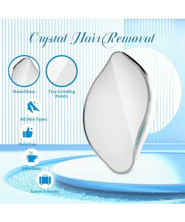 Comblu Crystal Hair Remover - Painless Hair Eraser for Men & Women | Reusable Magic Hair Removal Stone (Green) - Buy Online on GoSupps.com
