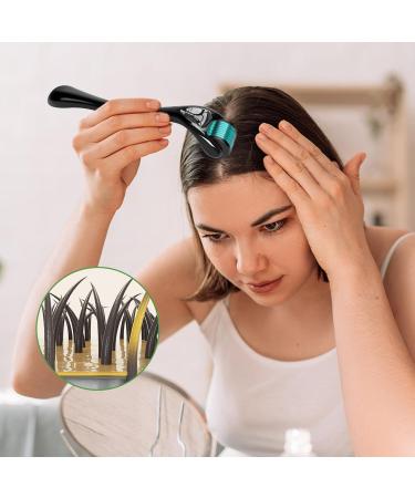 Buy Titanium 540 Beard Derma Roller for Hair Skin & Face - 0.25mm (Black Handle + Blue Roller) - Best for Grooming & Skin Care - Shop Internationally - Buy Online on GoSupps.com