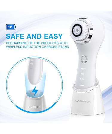 Valentine's Day Gift: Hangsun Sonic Facial Cleansing Brush SC200 - 3 Speeds, 3 Heads, IPX7 Waterproof - Buy Online on GoSupps.com
