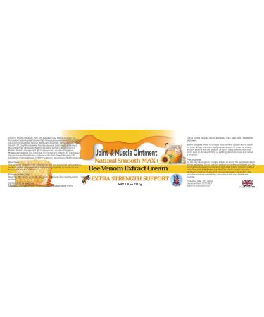 Bee Venom Joint Muscle Bone Cream Fast Acting Soothing Effective Help for Back Neck Hand Foot Knee Muscle Shoulder Topical Wrist Elbow Hip Nerve Plantar Ankle Foot Discomfort - Buy Online on GoSupps.com