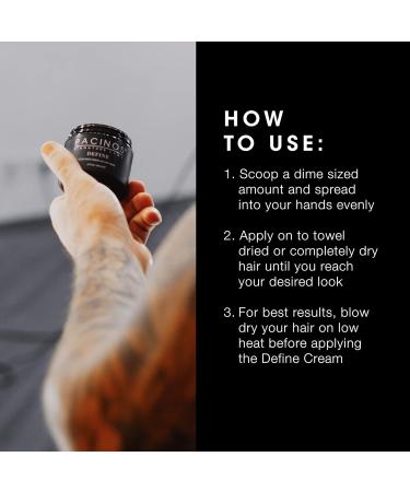 Pacinos Define Signature Light Hold Hair Cream | Firm Hold Water Soluble Styling Cream - 2 oz | International Shipping Available - Buy Online on GoSupps.com