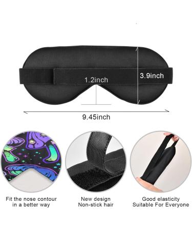 Bright Magic Mushrooms Eye Mask - Funny Light Blocking Sleep Mask for Men & Women | Adjustable Soft Lightweight Eye Cover for Travel & Naps - Buy Online on GoSupps.com