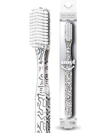 SMYL Toothbrush for Adults - Urban Pop Art Graffiti Design Nylon Bristles for Effective Oral Care & Plaque Removal 1 Count - Buy Online on GoSupps.com