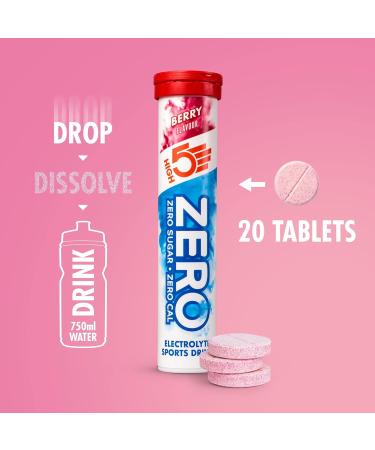 Buy HIGH5 ZERO Electrolyte Hydration Tablets with Vitamin C - Berry Flavor | 2 Tubes (40 Tablets) - International Shipping Available - Buy Online on GoSupps.com