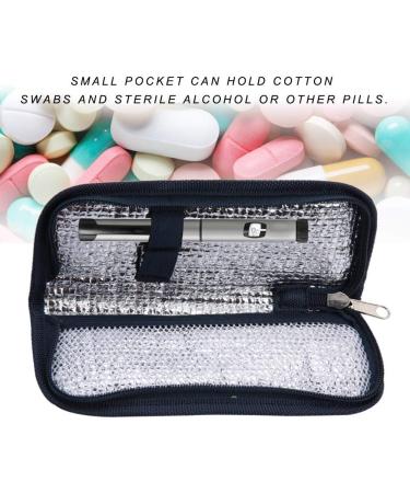 Diabetic Insulin Cooler Bag - Portable Travel Case for Insulin Pen & Supplies (Dark Blue) - Buy Online on GoSupps.com