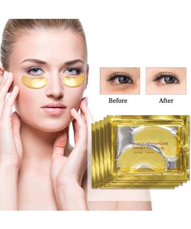 (25 Pairs) Crystal 24K Gold Eye Mask Anti-Aging Hydrolyzed Collagen and Hyaluronic Acid Under Eye Patches for Under Eye Wrinkles Dark Circles Hydrating Puffy Eyes - Buy Online on GoSupps.com