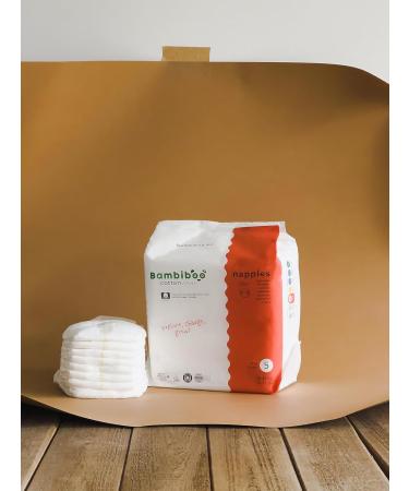 Buy Bambibo Baby Diapers Size 5 Junior (12-17 kg) - Organic Cotton Moisture Indicator 72 Disposable Diapers - Eco-Friendly Baby Care - Buy Online on GoSupps.com