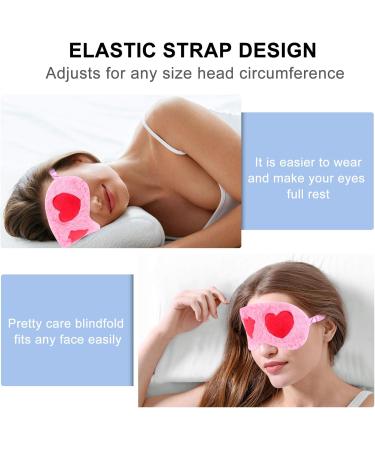 Adjustable Plush Heart Eye Mask for Daytime Naps, Travel, and Valentine's Day | Soft Blindfold for Deep Sleep and Relaxation - Buy Online on GoSupps.com