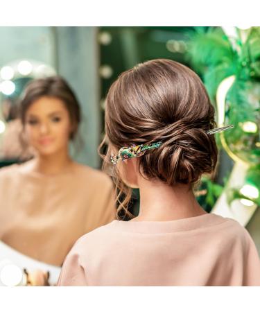 minkissy Clips Stylish Retro Barrettes Chinese Traditional Pen Making Handmade Ponytail Chopsticks Fashion Holder Chopstick Rhinestone Vintage Decor Long Hairpins Women Style Chignon Hair - Buy Online on GoSupps.com