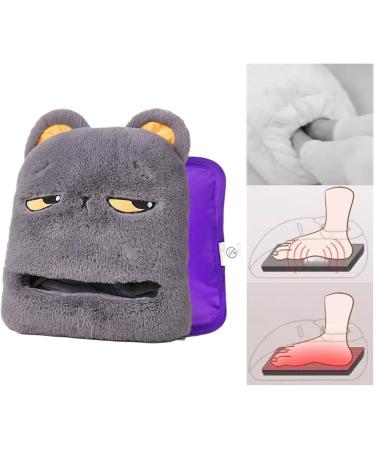 LOVIVER Electric Foot Warmer - USB Foot Heating Pad with Overheat Protection & Washable Design - Ideal for Cold Weather | Gray Cat - Buy Online on GoSupps.com