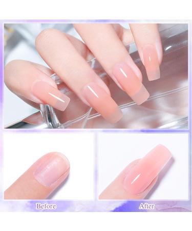Saviland 60g Nude Pink Builder Gel Nail Kit with Acrylic Brush - Nail Strengthening & Manicure Set for Beginners - Buy Online on GoSupps.com