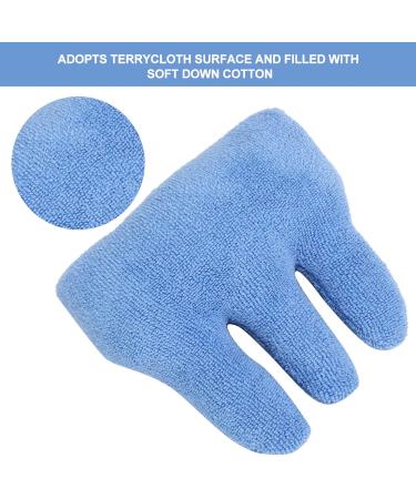 Finger Separator for Pain Relief & Comfortable Sleep | Soft Terrycloth Elastic Band | Light Blue Green & Orange | 12x12cm | One Size - Buy Online on GoSupps.com