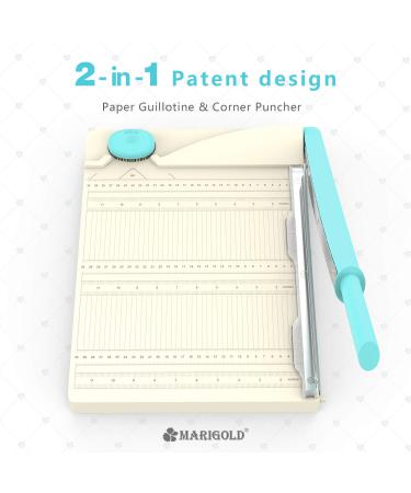 MARIGOLD Paper Cutter Corner Puncher - 12" Paper Guillotine 2-in-1 Paper Trimmer - Buy Online on GoSupps.com