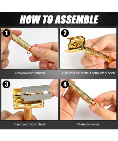 Uraqt Vintage Stainless Steel Safety Razor for Men - 2-Blade Head 10 Blades Travel Case & Mirror - High-Quality Wet Shaving Experience - Buy Online on GoSupps.com