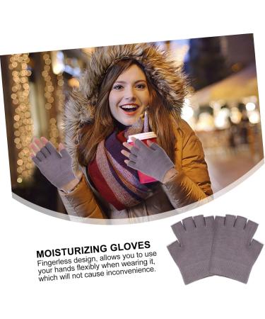 Ipetboom 2 Pairs Half Finger Moisturizing Gloves Cosmetic Gloves Fingerless Gel Gloves Knit Mittens Womens Winter Gloves Dry Hand Gloves Spa Miss Touch Screen Plant Essential Oil - Buy Online on GoSupps.com