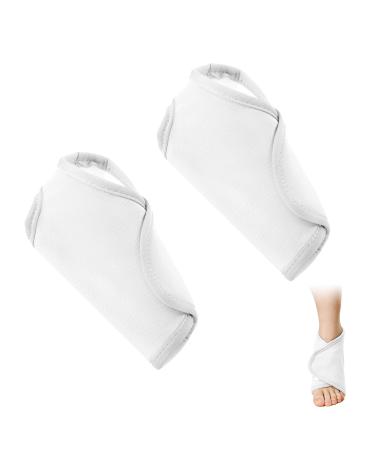 2 pieces ankle castor oil pack conveniently Castor Oil Pack wrap for feet castor oil compress wrap for women's ankle support castor oil not included (white)