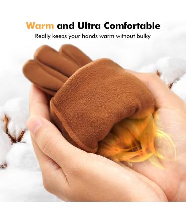 FREETOO Lightweight Running Gloves 2023 | Touchscreen Winter Gloves for Men Women | Cold Weather Warm Gloves for Driving Cycling | Brown Medium - Buy Online on GoSupps.com
