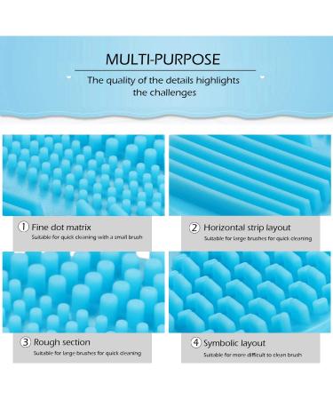 Vtrem Heart Shaped Makeup Brush Cleaner Pad & Sponge Dual Use Silicone Tool for Easy Brush Cleaning (Blue - Buy Online on GoSupps.com
