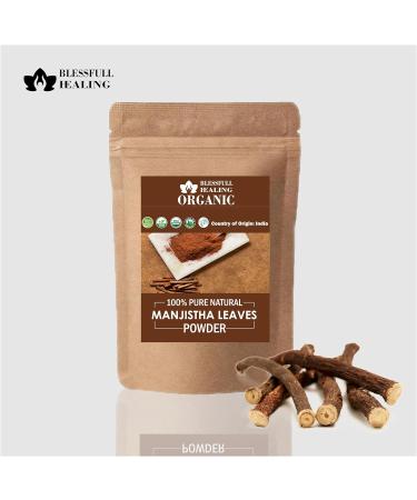Blessfull Healing Organic 100% Pure Natural Manjistha Leaves Powder | 100 Gram / 3.52 oz Pack Of 1 - Buy Online on GoSupps.com