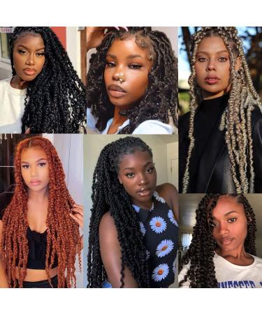 Leeven 30 Inch Copper Red Passion Twist Crochet Braids Hair - Long Water Wave Butterfly Locs Extension in 350# - Pack of 1 - Buy Online on GoSupps.com