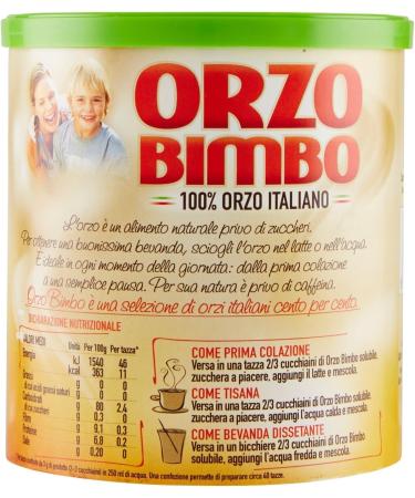 Italian Gourmet E.R. Orzo Bimbo 100% Italian Soluble Barley Bean Coffee 120g + Gourmet Italian Polpa 400g (Pack of 6) - Buy Online on GoSupps.com