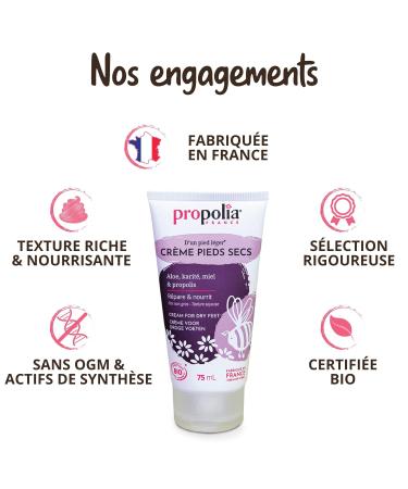 Propolia Secs Organic Foot Cream 75ml - Nourishing All-Natural Relief for Dry Feet | International Shipping Available - Buy Online on GoSupps.com