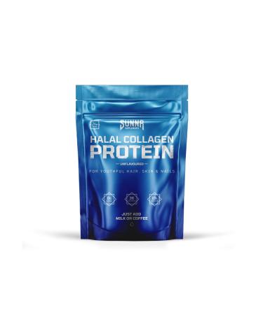 SUNNA SUPPLEMENTS - Halal Bovine Collagen Protein Powder for Hair Skin Nails and Joints - Halal Collagen Powder for Women and Men - Highly Rich Protein Collagen Powder Suitable for Everyone