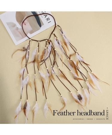 GORTIN Boho Feather Headband - Gypsy Hippie Indian Headpiece for Women and Girls - Buy Online on GoSupps.com