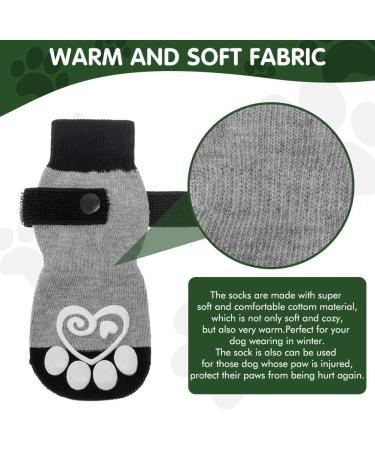 KOOLTAIL Anti-Slip Dog Socks 2 Pairs - Small Light Grey | Paw Protector Boots for Indoor & Outdoor Walking - Buy Online on GoSupps.com