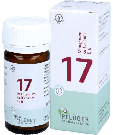 PFL GER Schuessler Salts No. 17 Manganum sulfuricum D6 - 100 Gluten-Free Tablets for Enzyme Activation | International Shipping Available - Buy Online on GoSupps.com