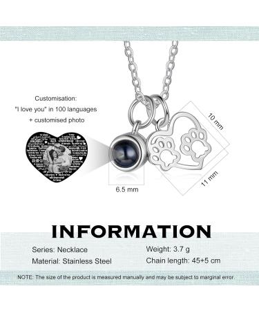 Personalized Albert Band Projection Photo Keychain | Custom Pet Paw Print Gifts for Women Girls Couples & More - Buy Online on GoSupps.com