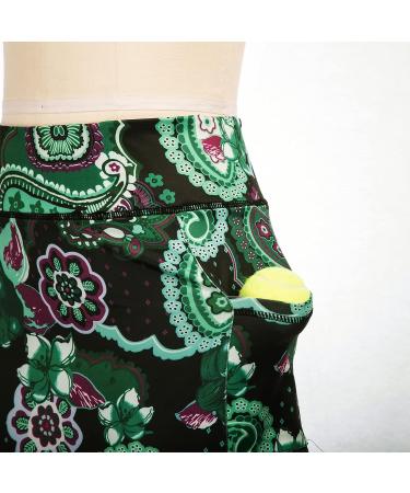 JACK SMITH Women's Active Athletic Skorts with Pocket - Cashew Flower Print - Size Medium - Buy Online on GoSupps.com