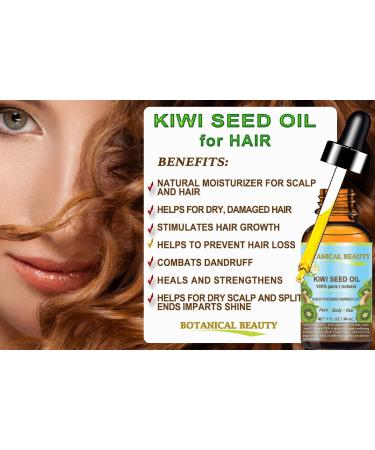 Kiwi Seed Oil - 100% Pure Virgin Cold Pressed Carrier Oil for Face, Skin, Body, Hair, Nails - 2 fl.oz (60ml) by Botanical Beauty - Buy Online on GoSupps.com