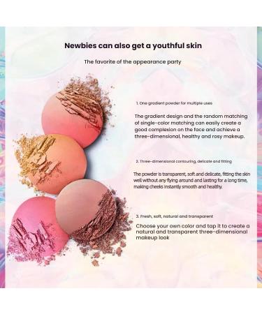  Meidimeijia Soft pink gradient blush Soft and fresh makeup for a flawless glow two-tone blush for a soft pink look 5.5 g (2# Desire Colorful Sunshine) - Buy Online on GoSupps.com