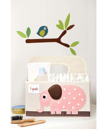 3 Sprouts Baby Diaper Caddy - Elephant Nursery Organizer Basket - Buy Online on GoSupps.com