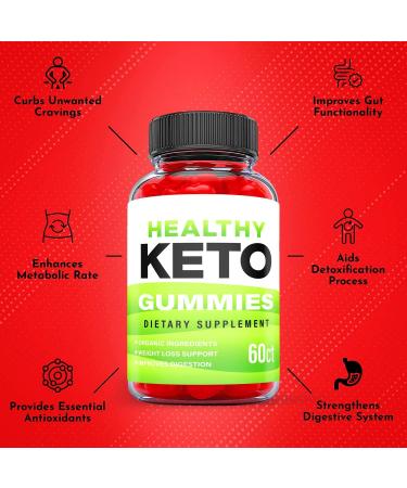 Healthy Keto ACV Gummies - Vegan Ketosis Supplement (3 Pack) - Buy Online on GoSupps.com