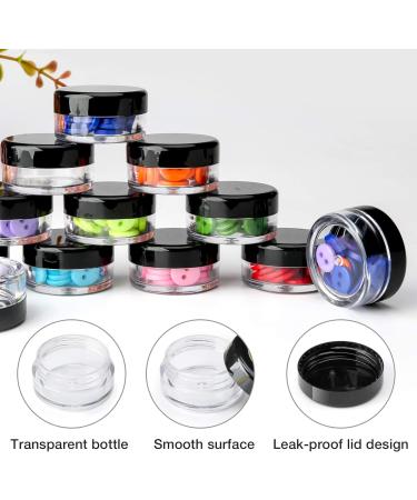 30 Pcs Empty Sample Pots 5g / 5ml Plastic Travel Cosmetic Container Jars with Lids for Creams Sample Make-Up Storage (Black) - Buy Online on GoSupps.com